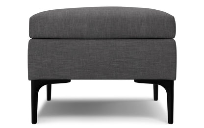 Slate Grey Linen Style Fabric | Rebecca Rectangular Coffee Table Storage Ottoman with Lift Up Lid in Linen Style Fabric