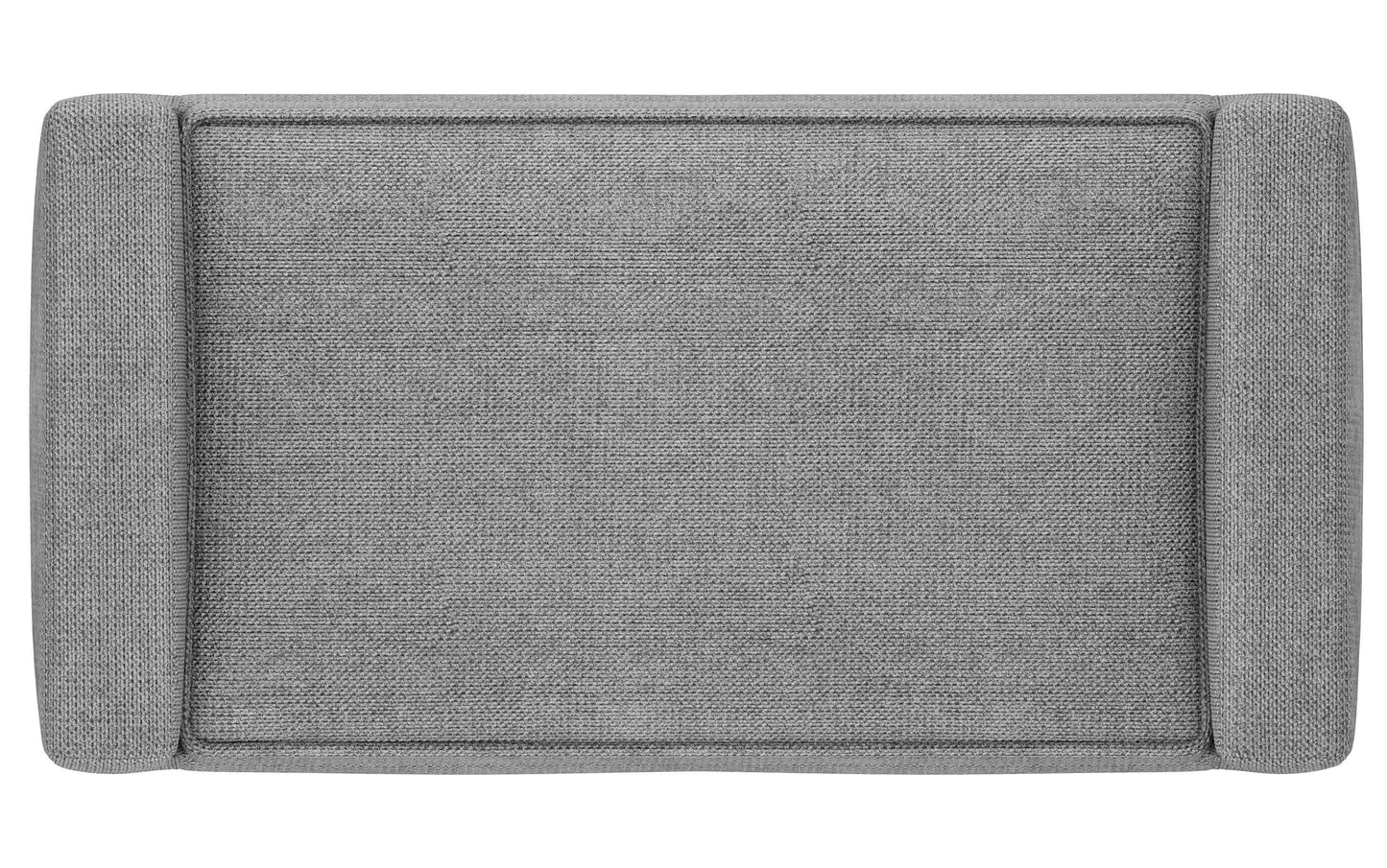 Pewter Grey Linen Style Polyester | Scott Small Ottoman Bench