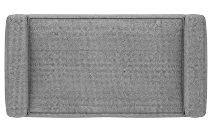 Pewter Grey Linen Style Polyester | Scott Small Ottoman Bench