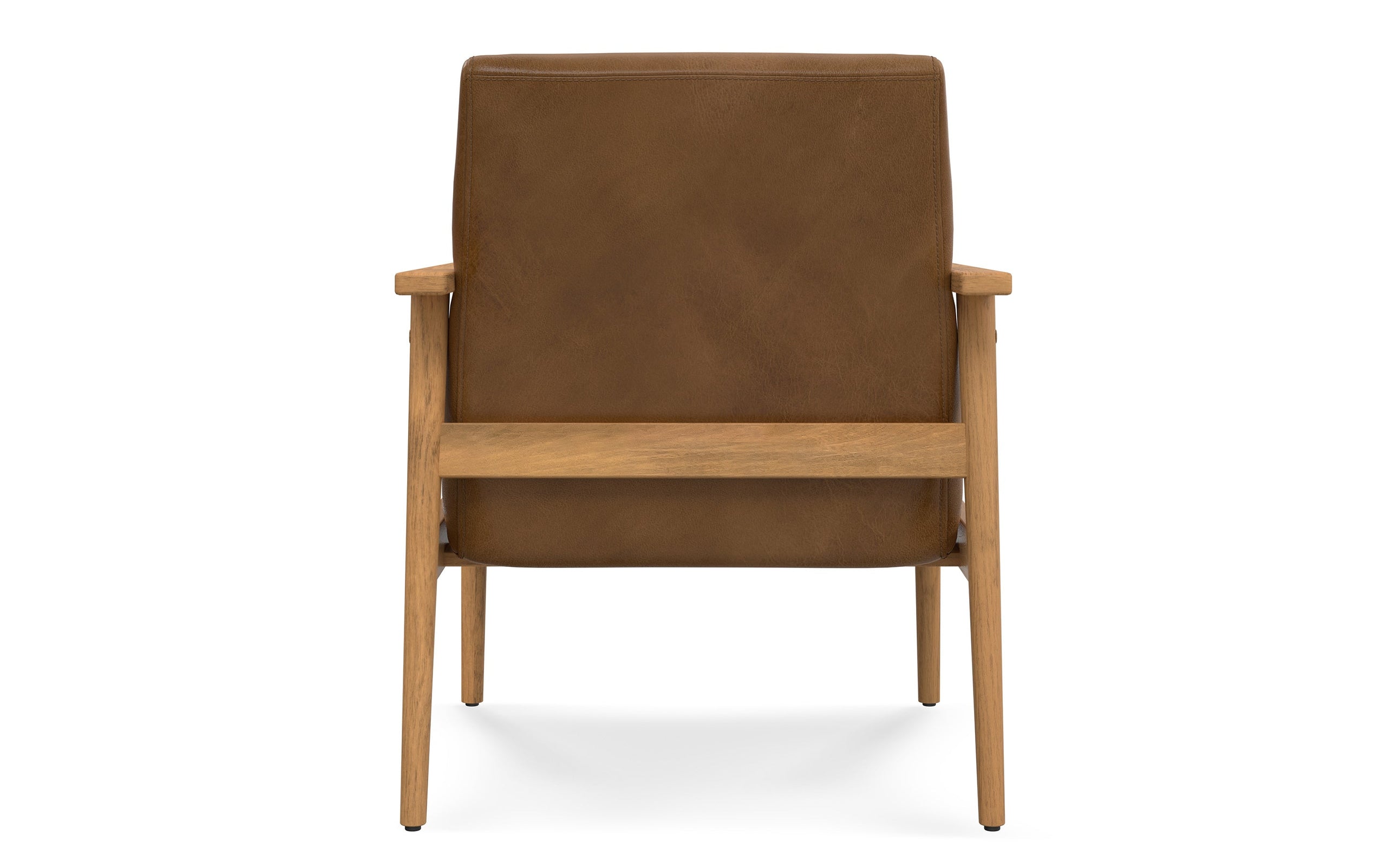 Caramel Brown Genuine Leather | Paloma Accent Chair