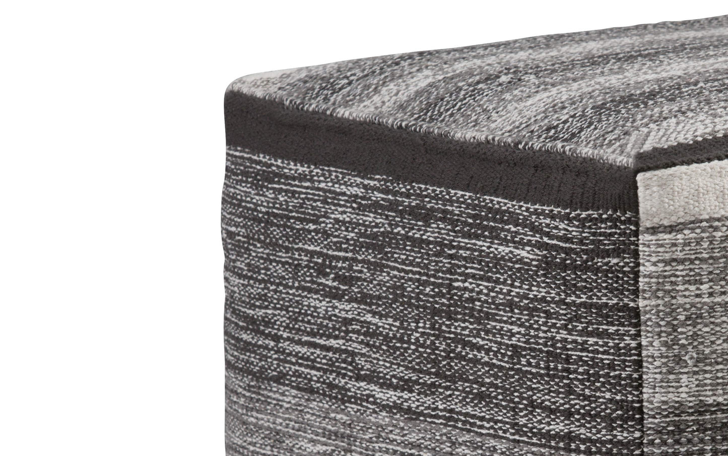 Grey Melange | Naya Patterned Cube Pouf