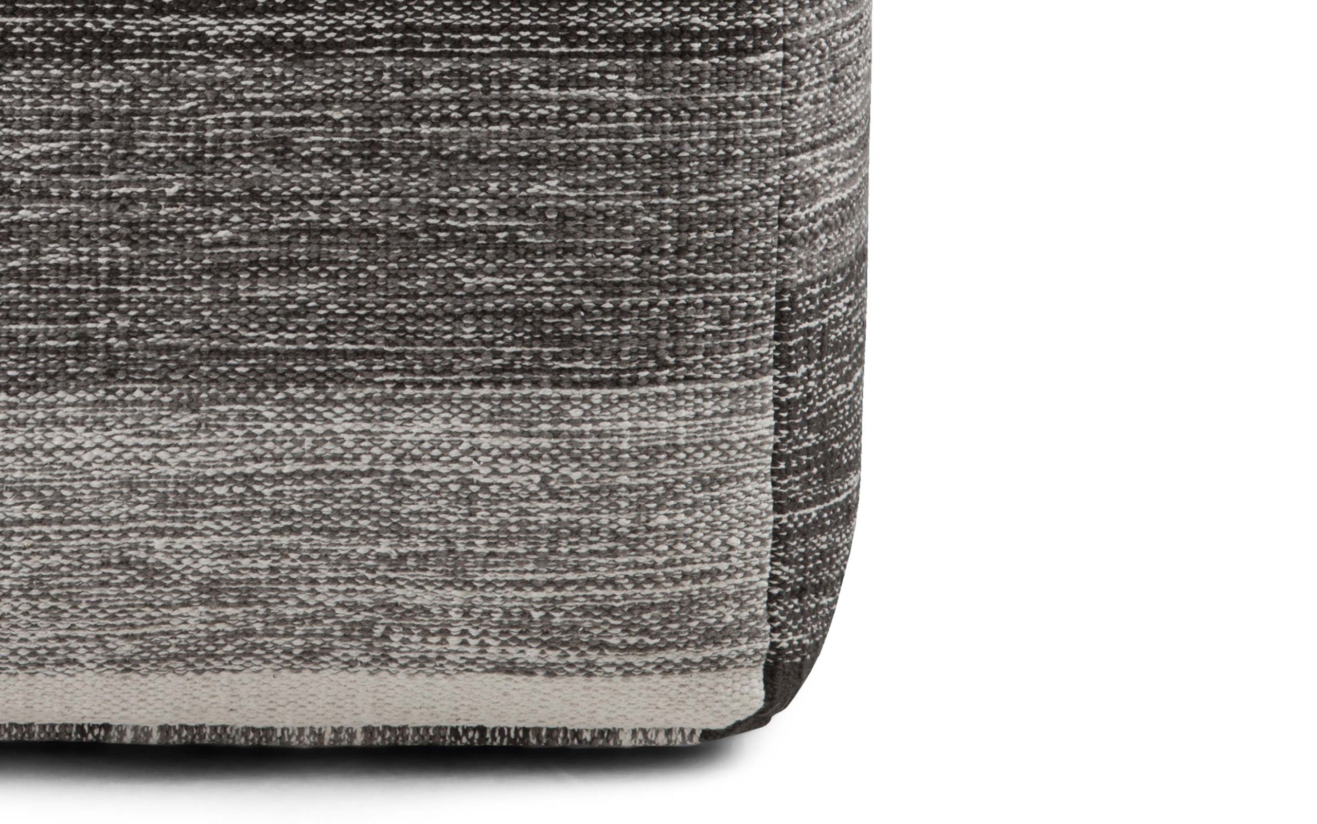 Grey Melange | Naya Patterned Cube Pouf