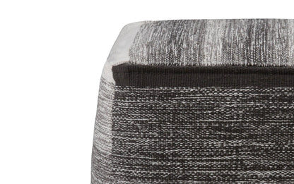 Grey Melange | Naya Patterned Cube Pouf