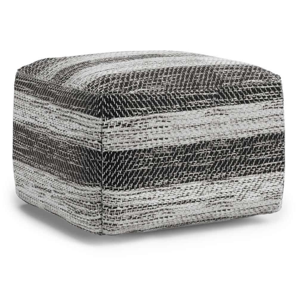 Grey Melange | Clay Square Pouf