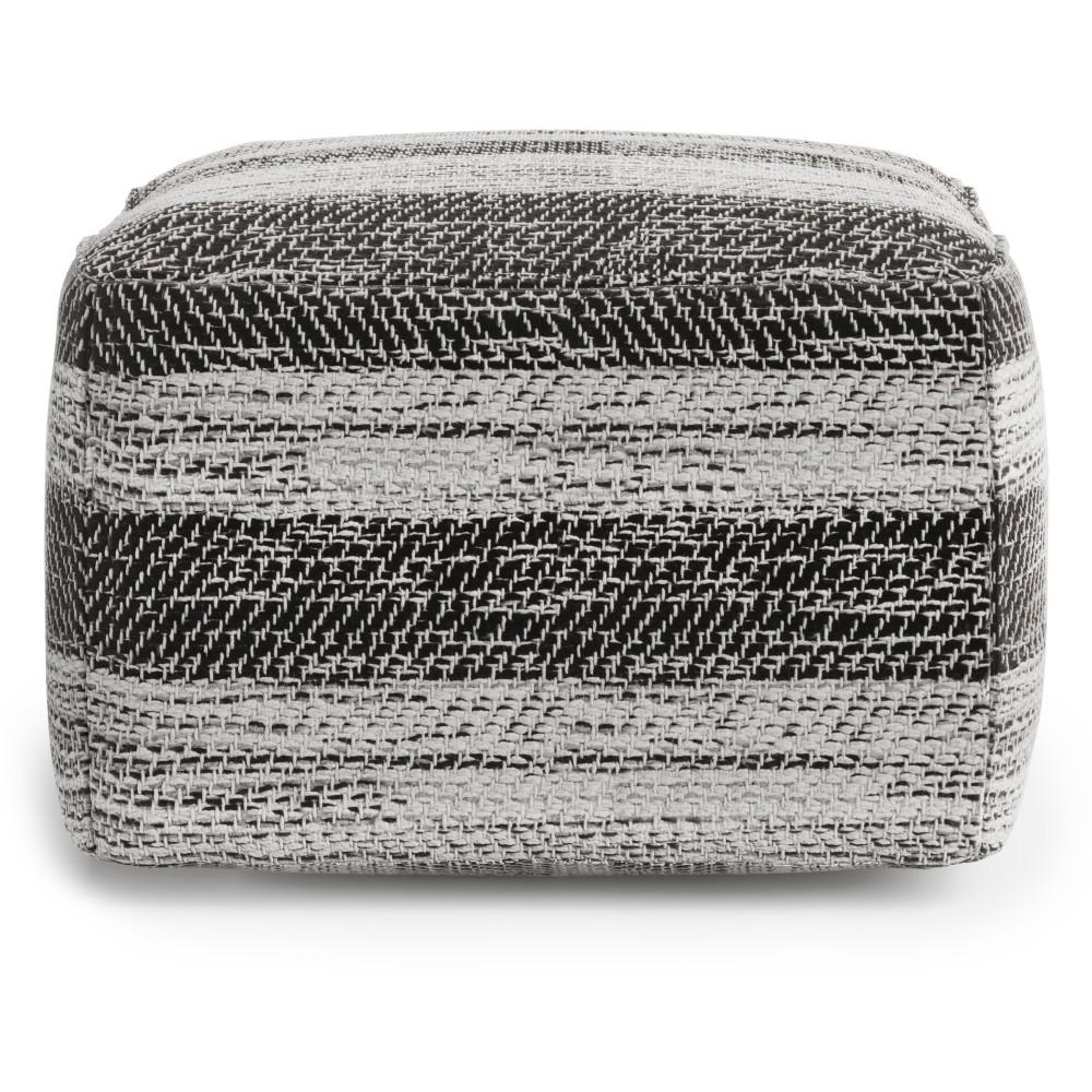 Grey Melange | Clay Square Pouf