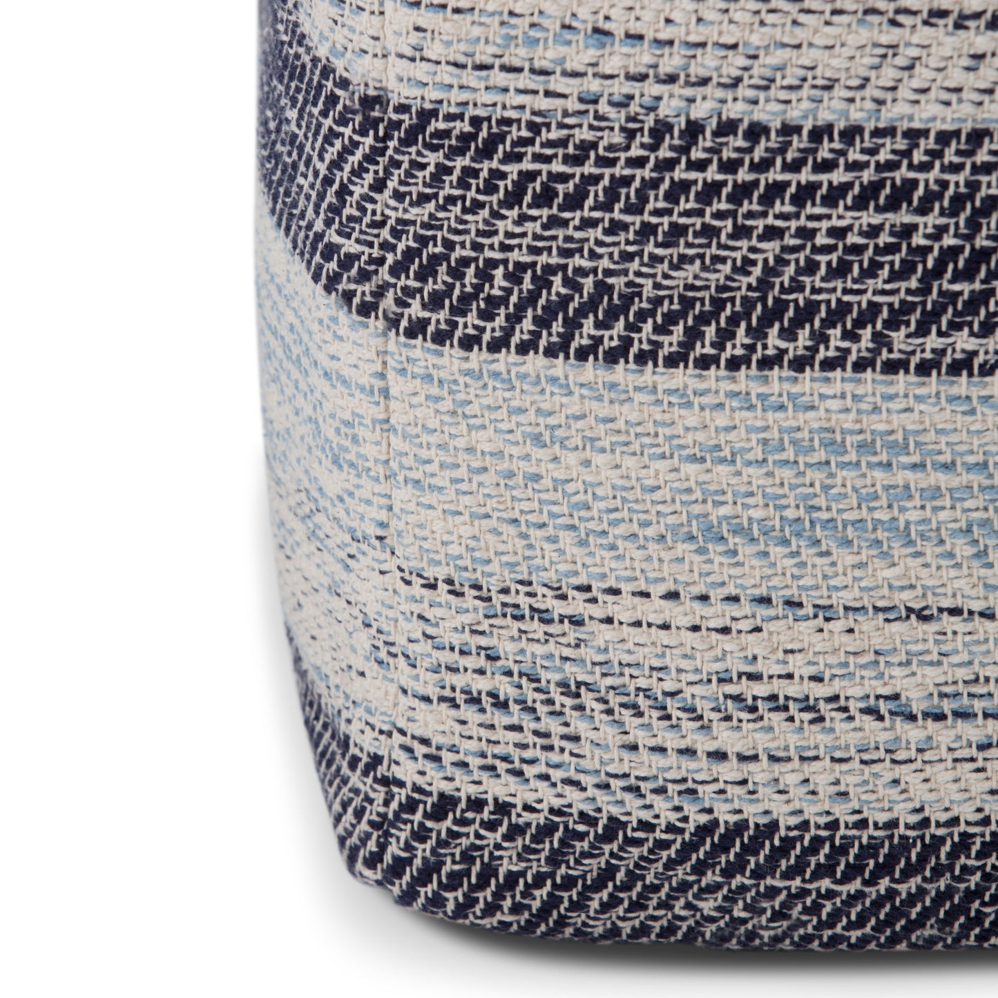 Patterned Blue Melange | Clay Patterned Square Pouf