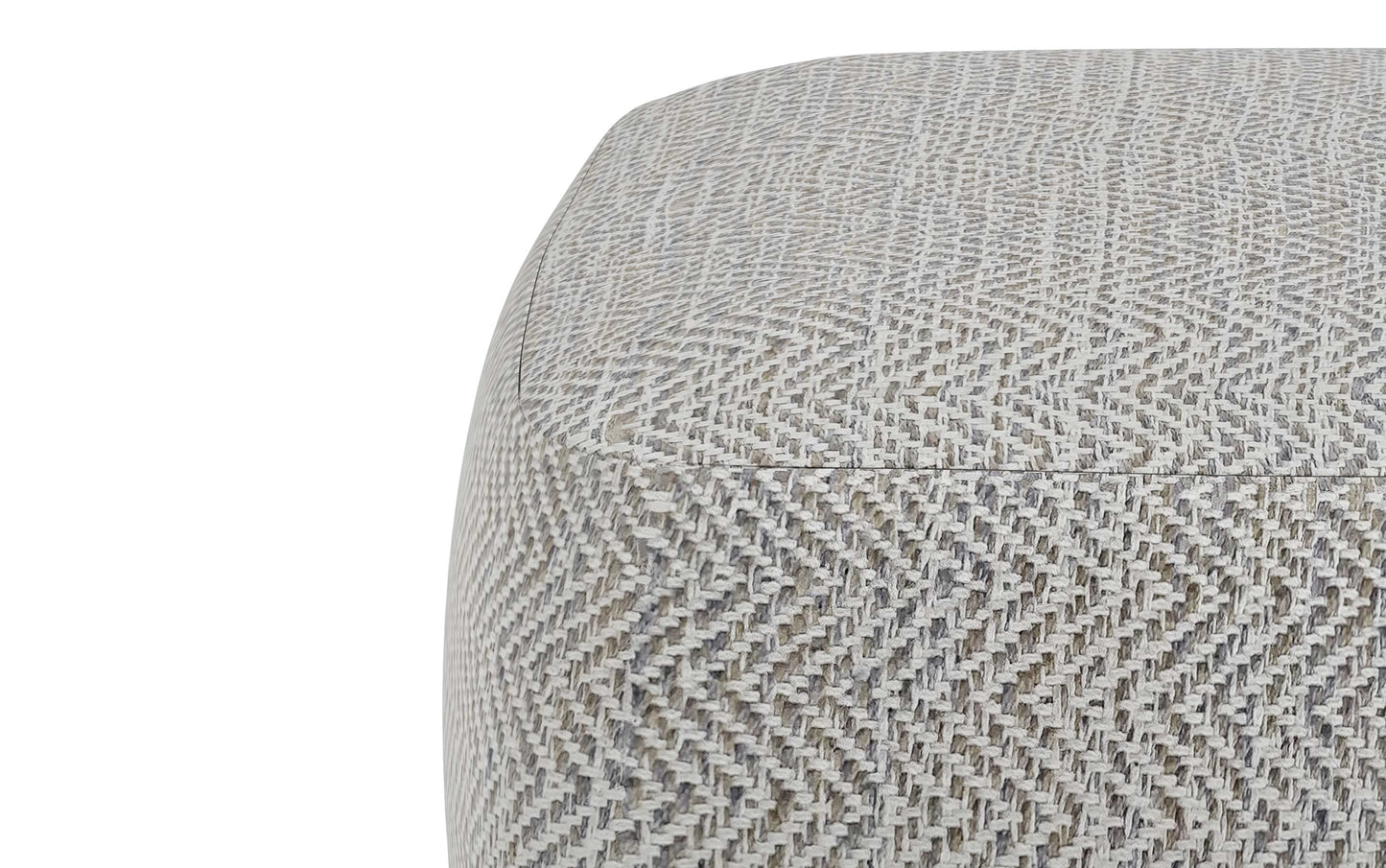 Patterned Grey Melange | Nate Patterned Square Pouf