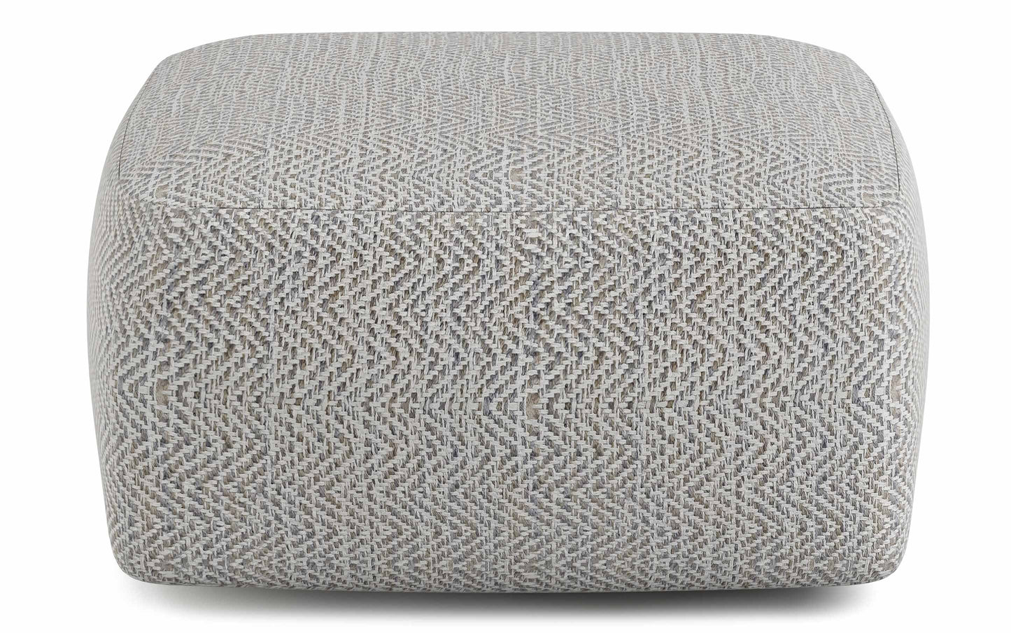 Patterned Grey Melange | Nate Patterned Square Pouf