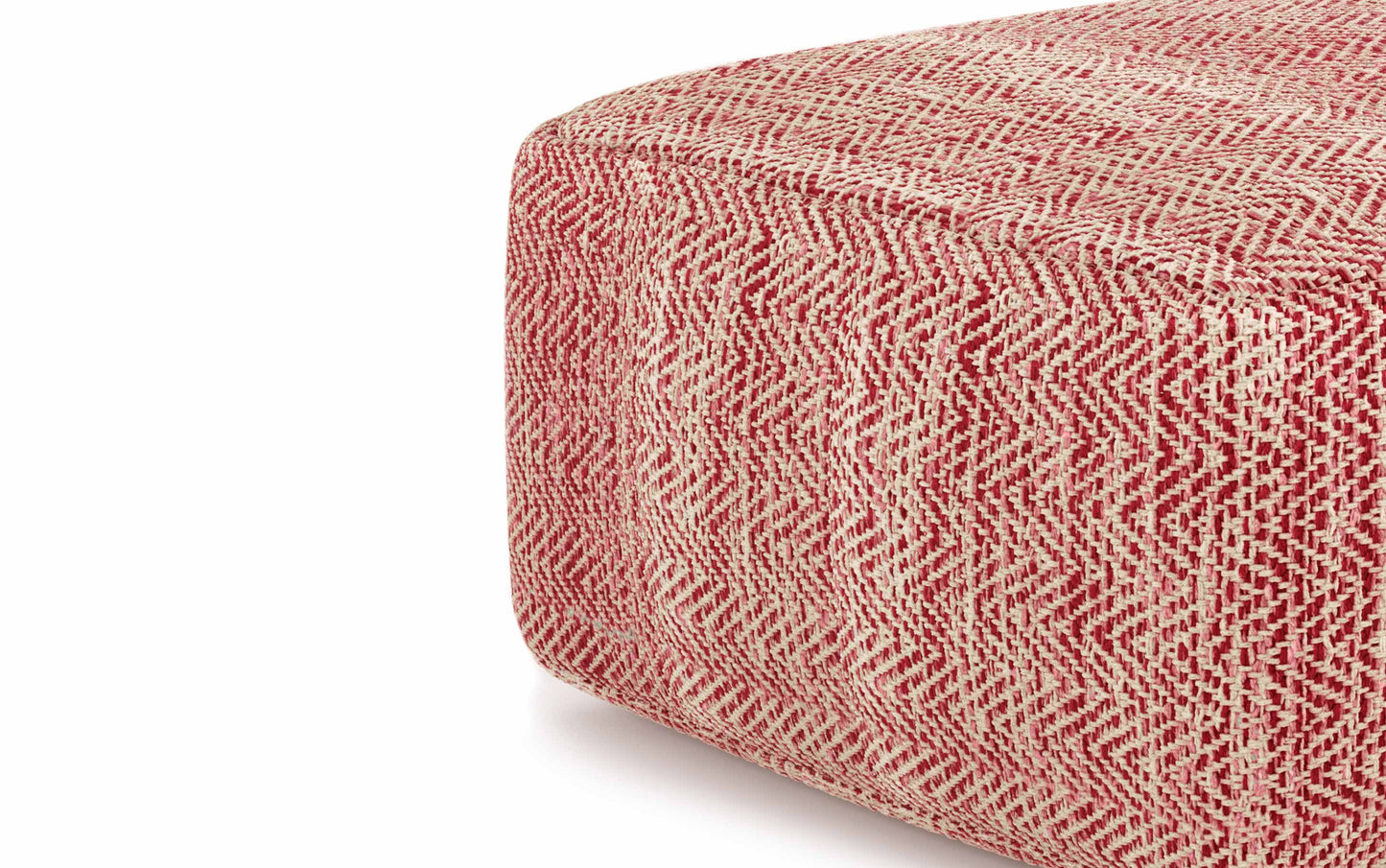 Patterned Maroon Melange | Nate Patterned Square Pouf