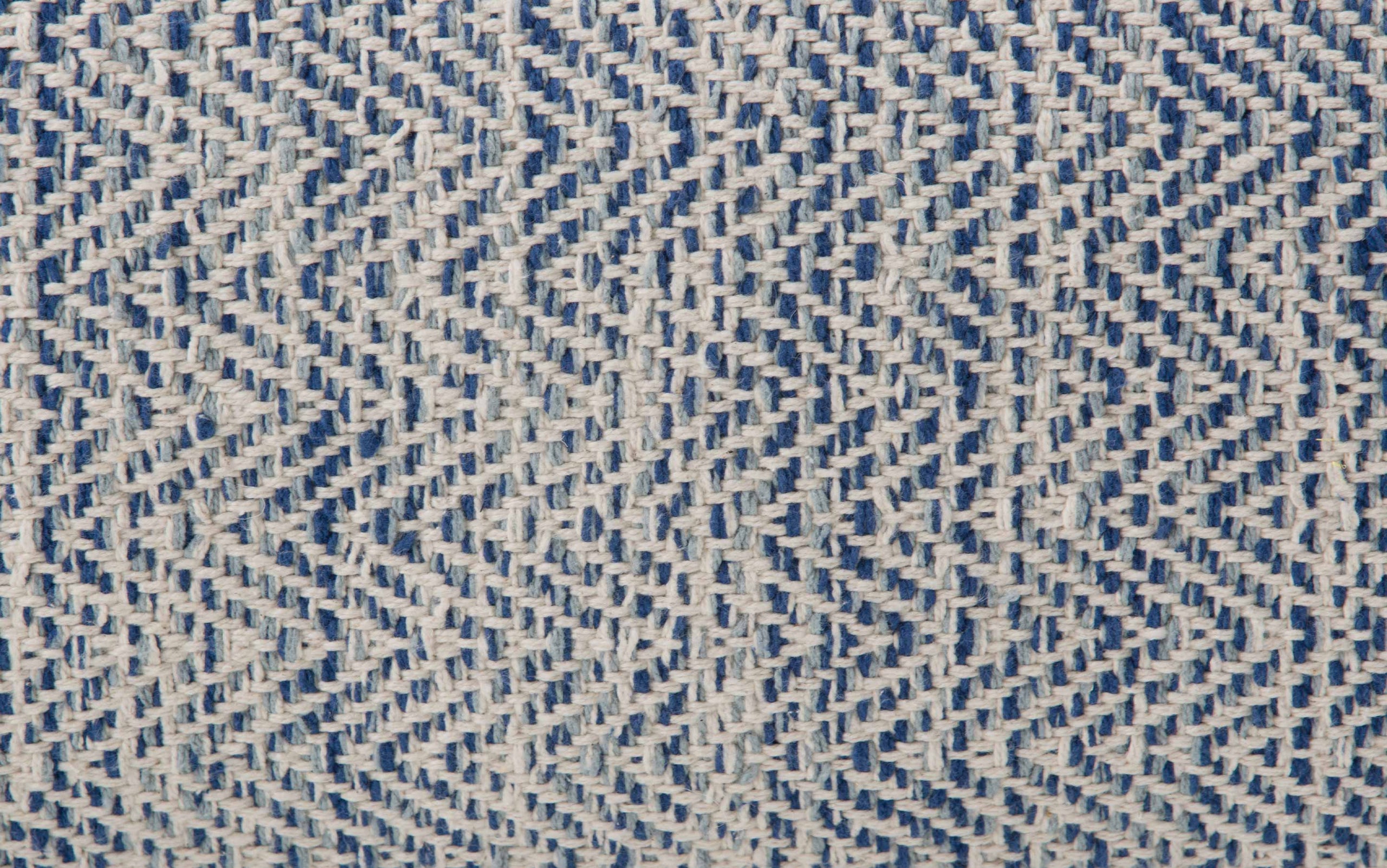 Patterned Denim Melange | Nate Patterned Square Pouf