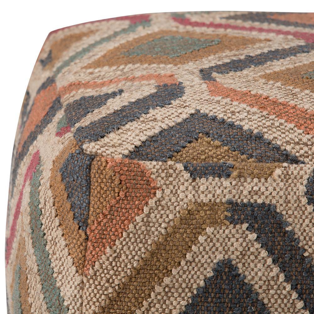 Kilim Patterned | Johanna Kilim Patterned Square Pouf