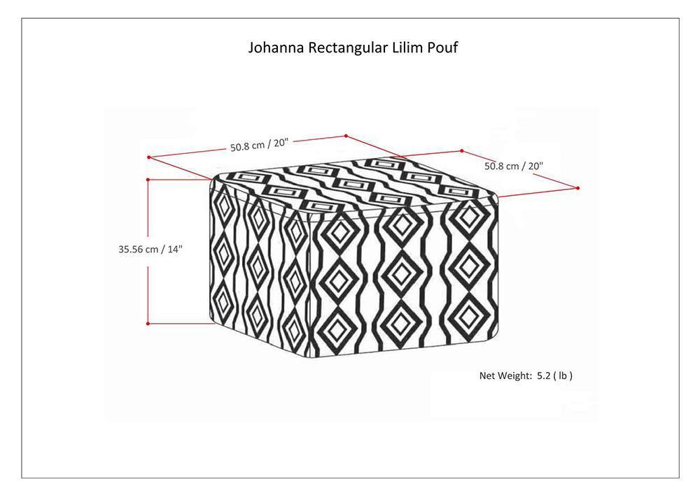 Kilim Patterned | Johanna Kilim Patterned Square Pouf