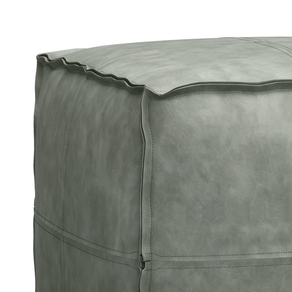 Distressed Grey | Brody Square Pouf