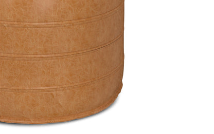 Distressed Brown | Brody 20 Inch Round Pouf