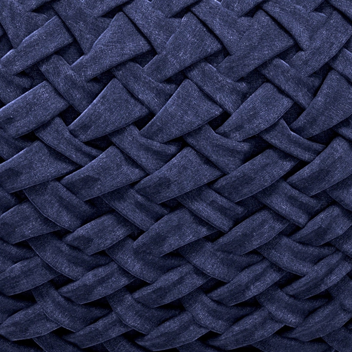 Dark Blue Velvet Fabric |Grafton Velvet Round Pouf