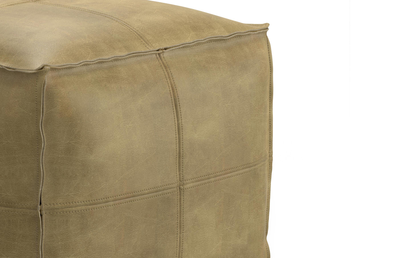 Distressed Sandcastle | Sheffield Square Pouf