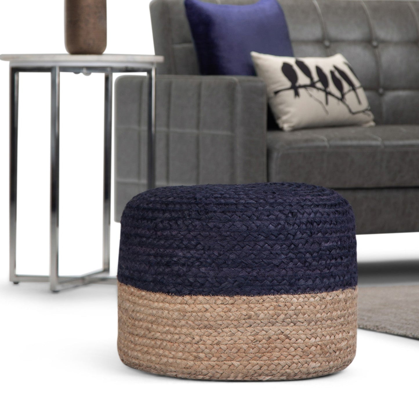 Navy Natural | Lydia Pouf