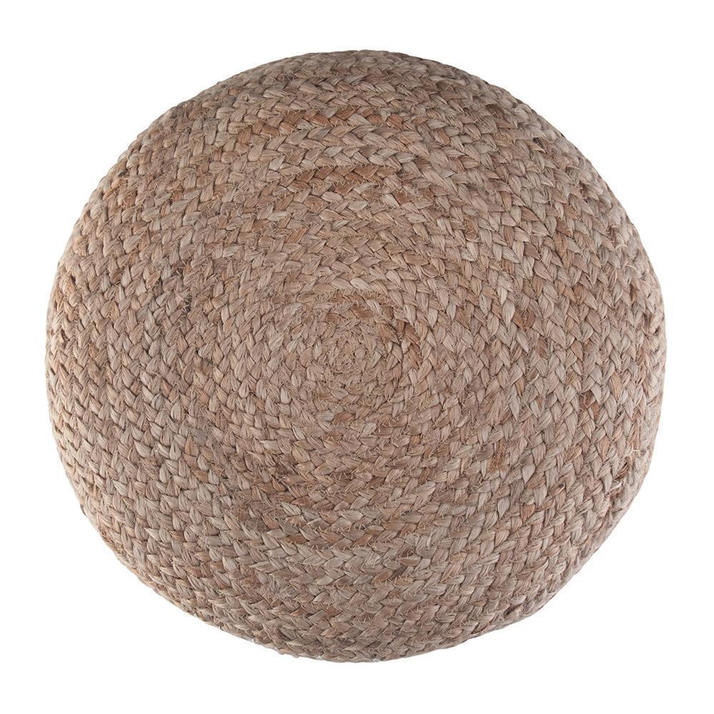 Pink Natural | Lydia 18 in Wide Round Pouf