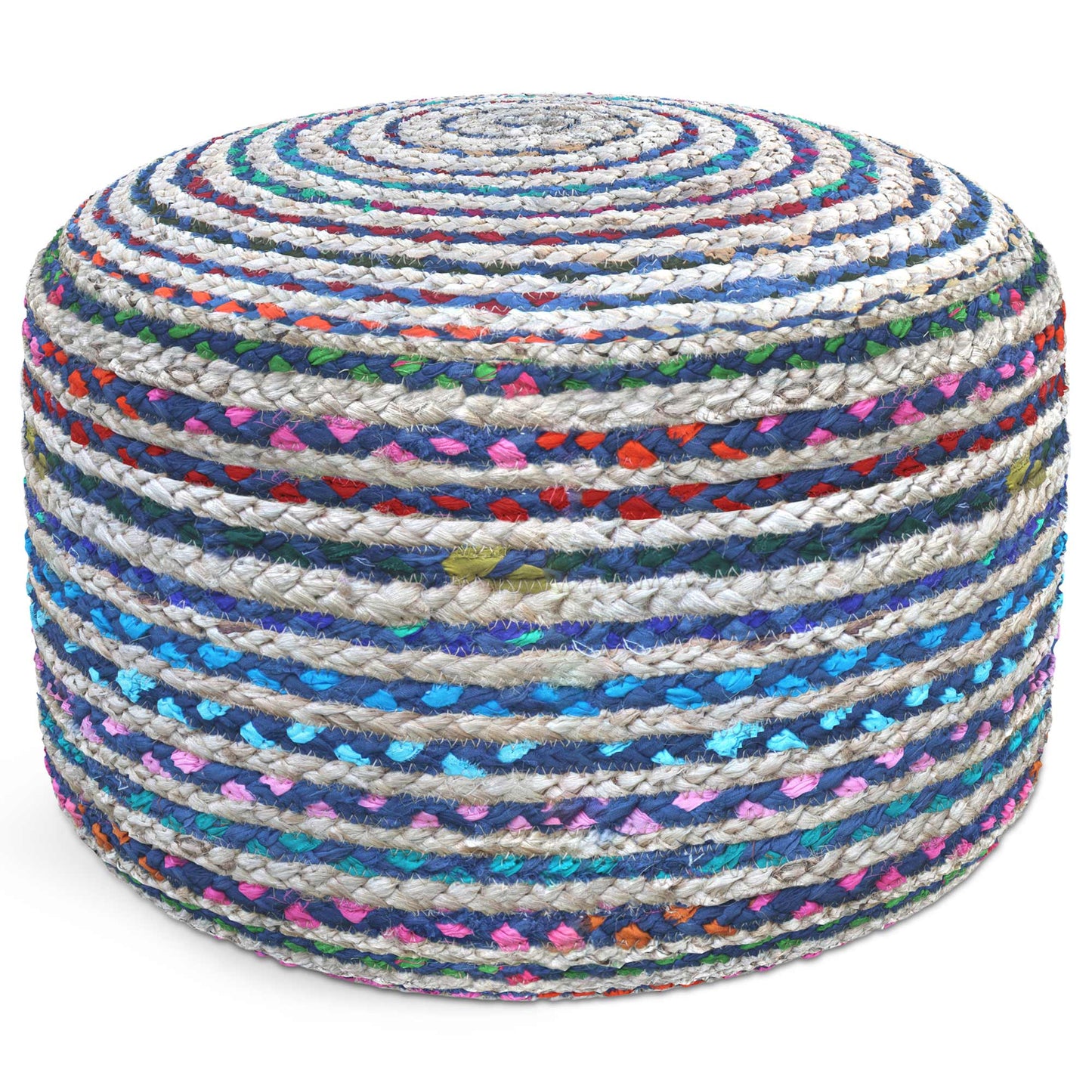 Blue | Margo Round Pouf