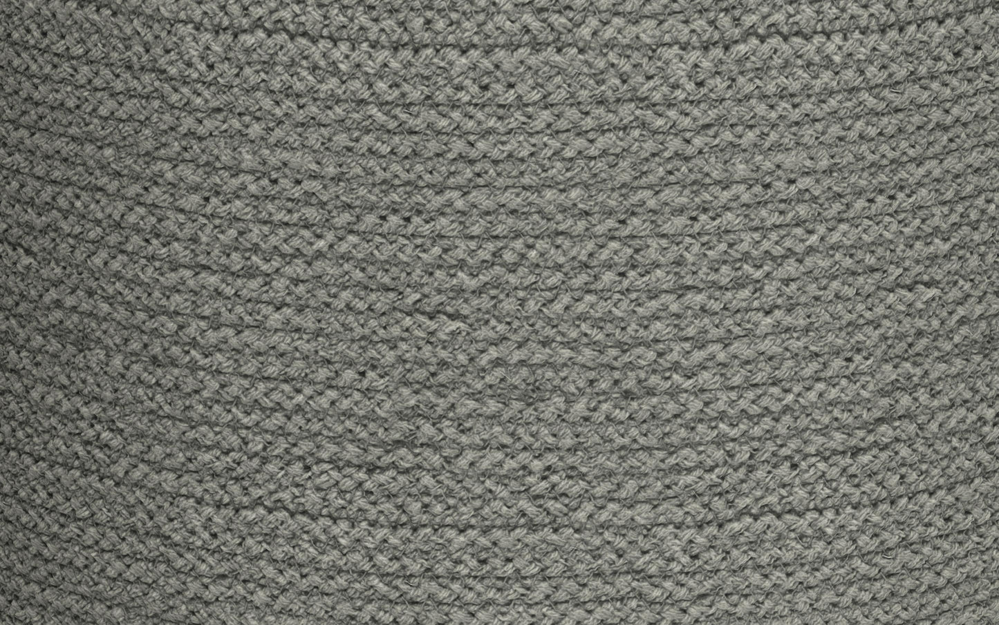 Dove Grey | Serena Round Braided Pouf