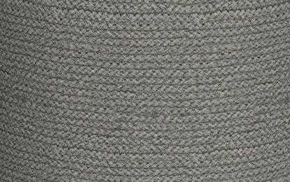 Dove Grey | Serena Round Braided Pouf