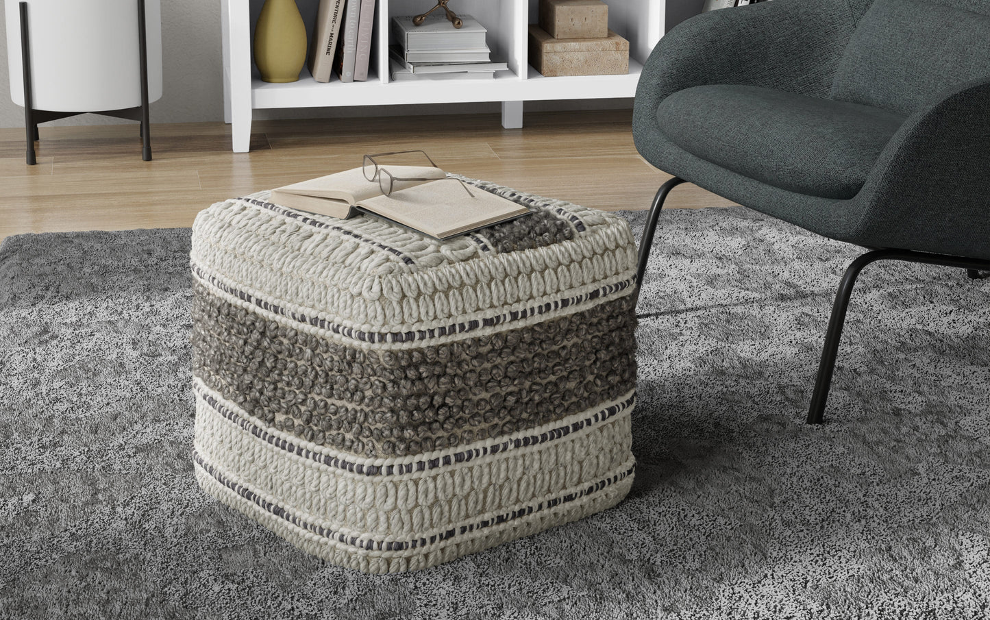 Earth Tone Brown | Grady Pouf