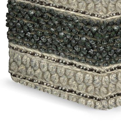 Green and Natural | Grady Square Pouf