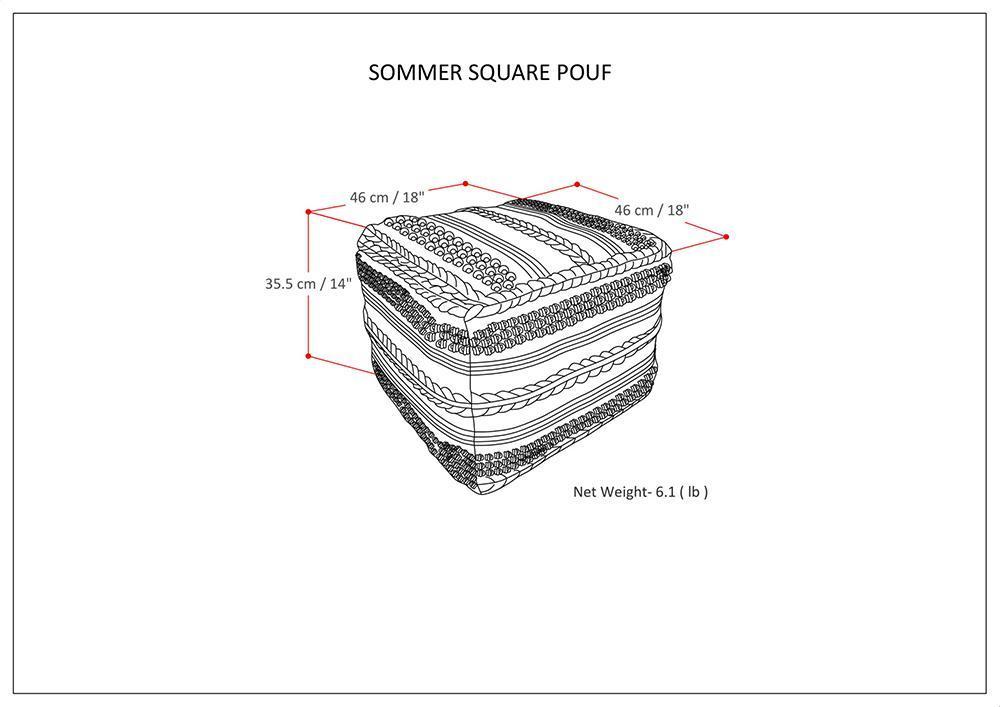 Natural | Sommer Square Pouf