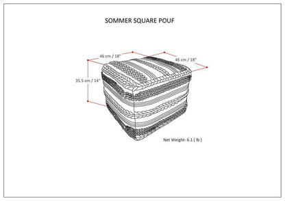 Natural | Sommer Square Pouf