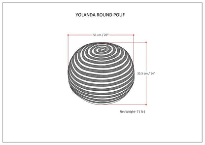 Yolanda Round Pouf