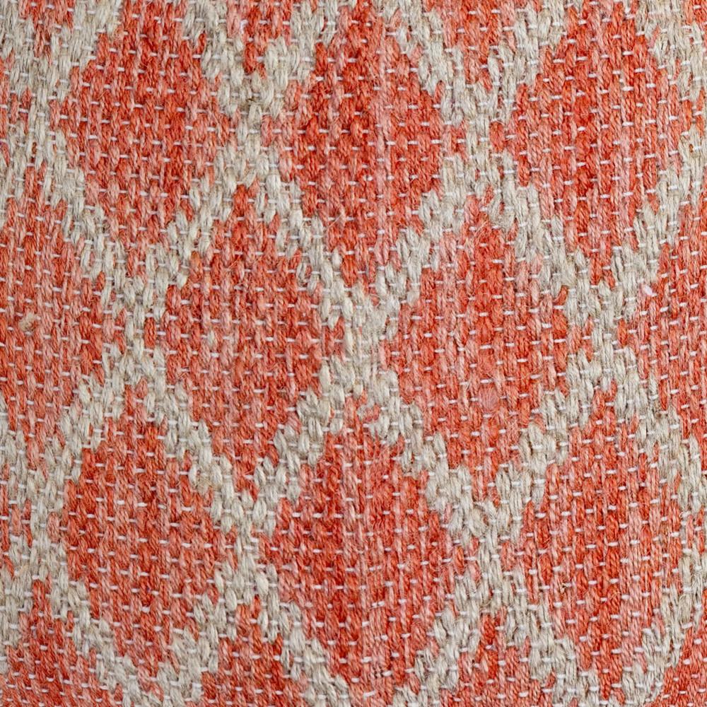 Coral and Natural | Edgeley Round Pouf