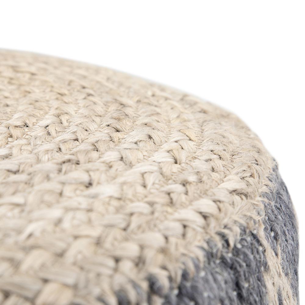 Grey and Natural | Edgeley Round Pouf