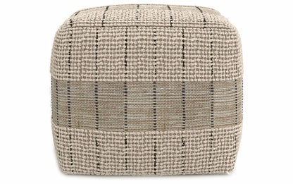 Elmer Square Woven Pouf