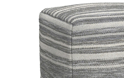 Carina Square Woven Pouf