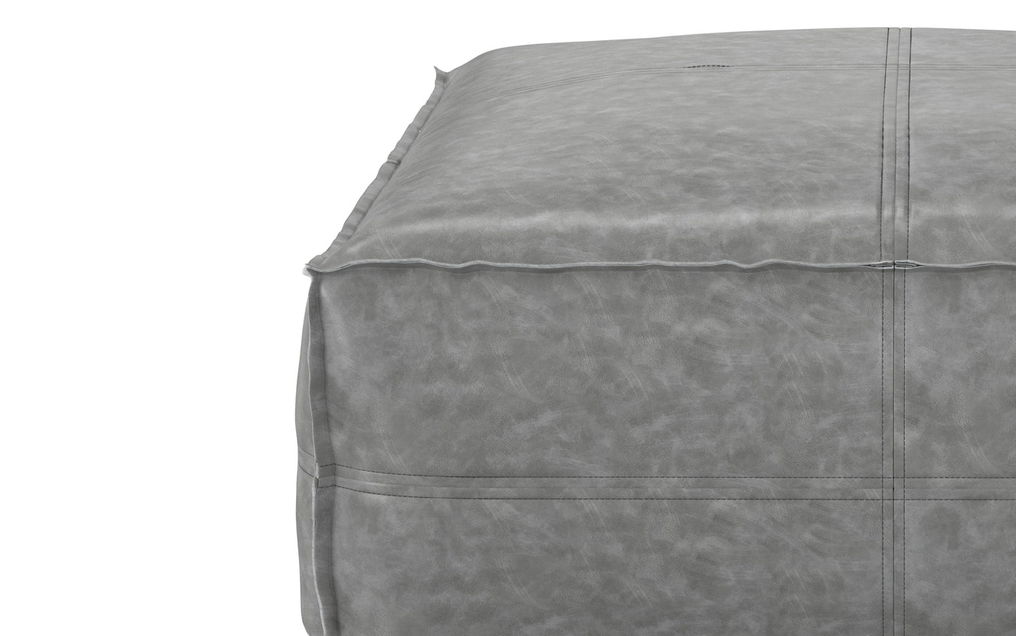 Distressed Grey | Brody Large Square Coffee Table Pouf