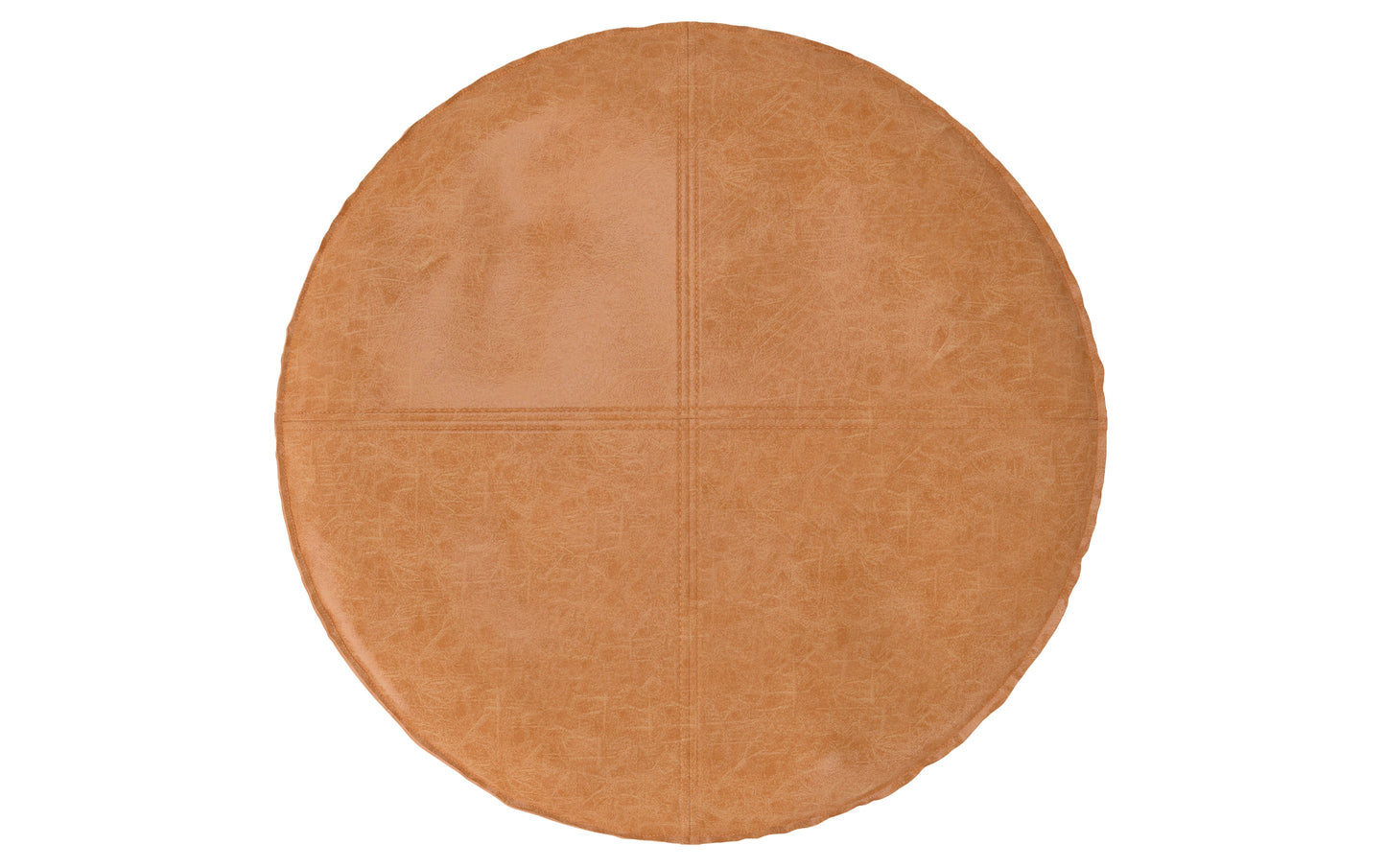 Distressed Brown 32 inch | Brody 32 inch Round Coffee Table Pouf