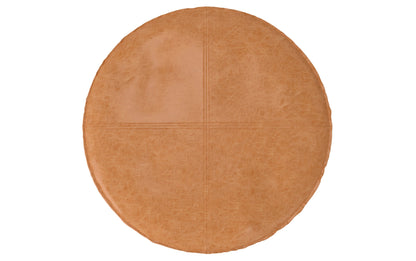 Distressed Brown 32 inch | Brody 32 inch Round Coffee Table Pouf