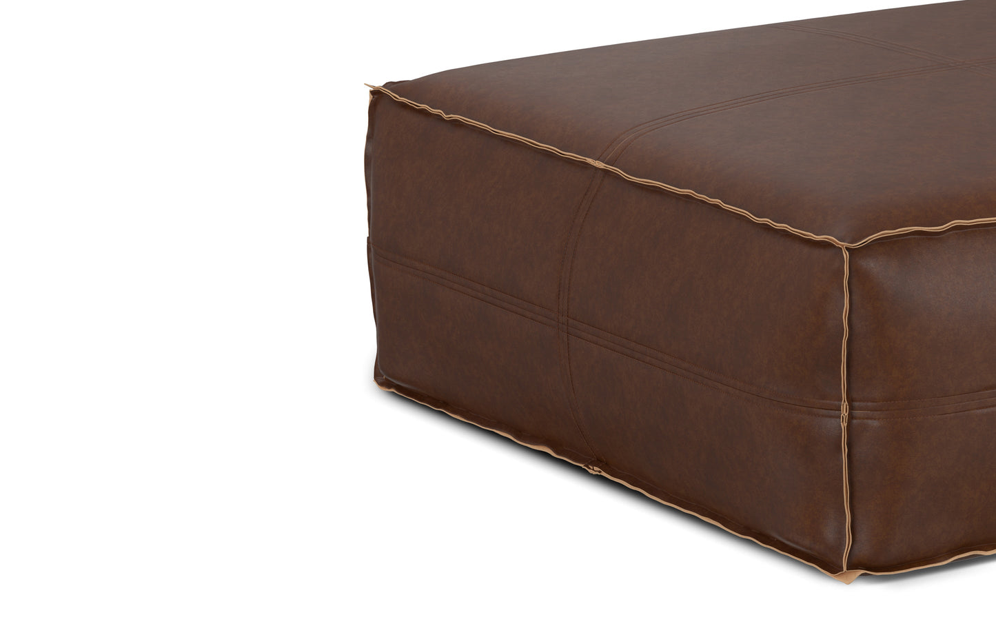 Distressed Dark Brown | Brody Extra Large Pouf