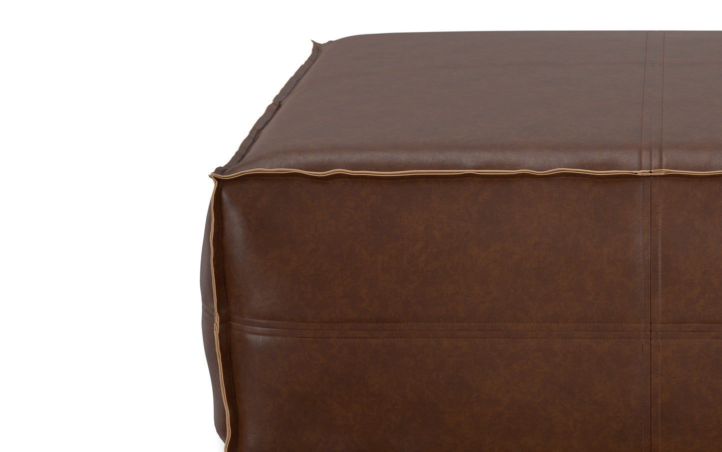 Distressed Dark Brown | Brody Extra Large Pouf