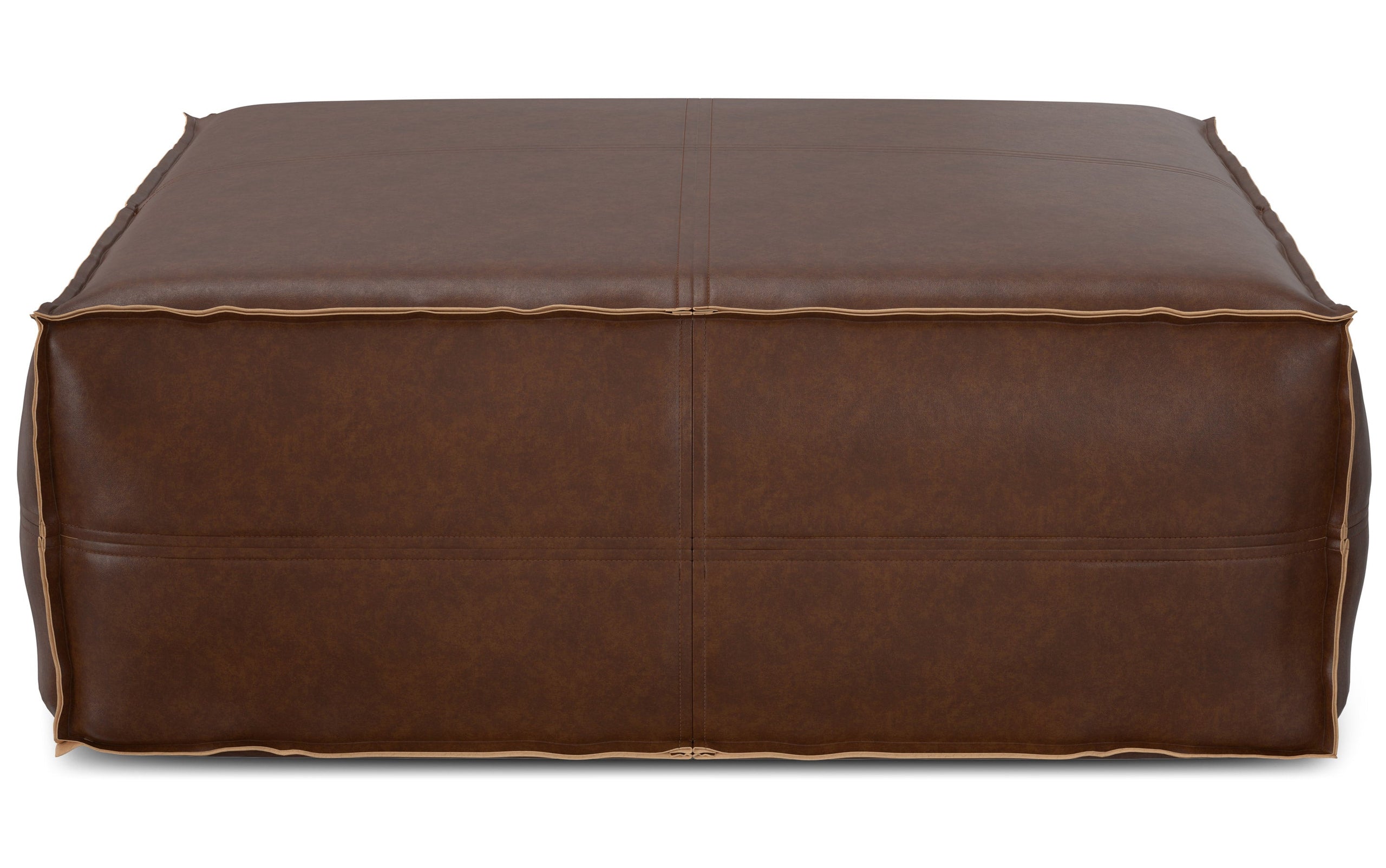 Distressed Dark Brown | Brody Extra Large Pouf