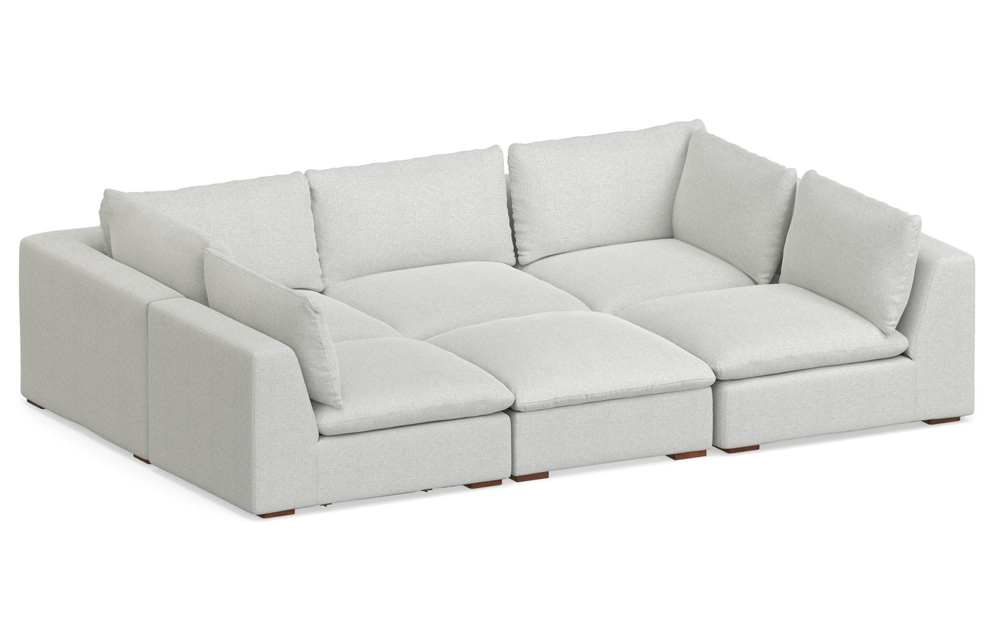 Jasmine Pit Sectional Sofa in Performance Fabric