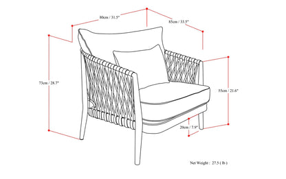 Belize Outdoor Conversation Chair Set of 2