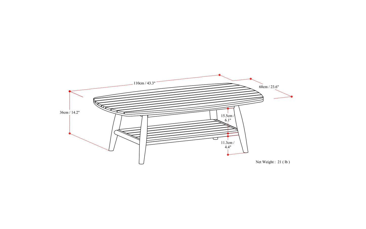 Bayshore Outdoor Coffee Table