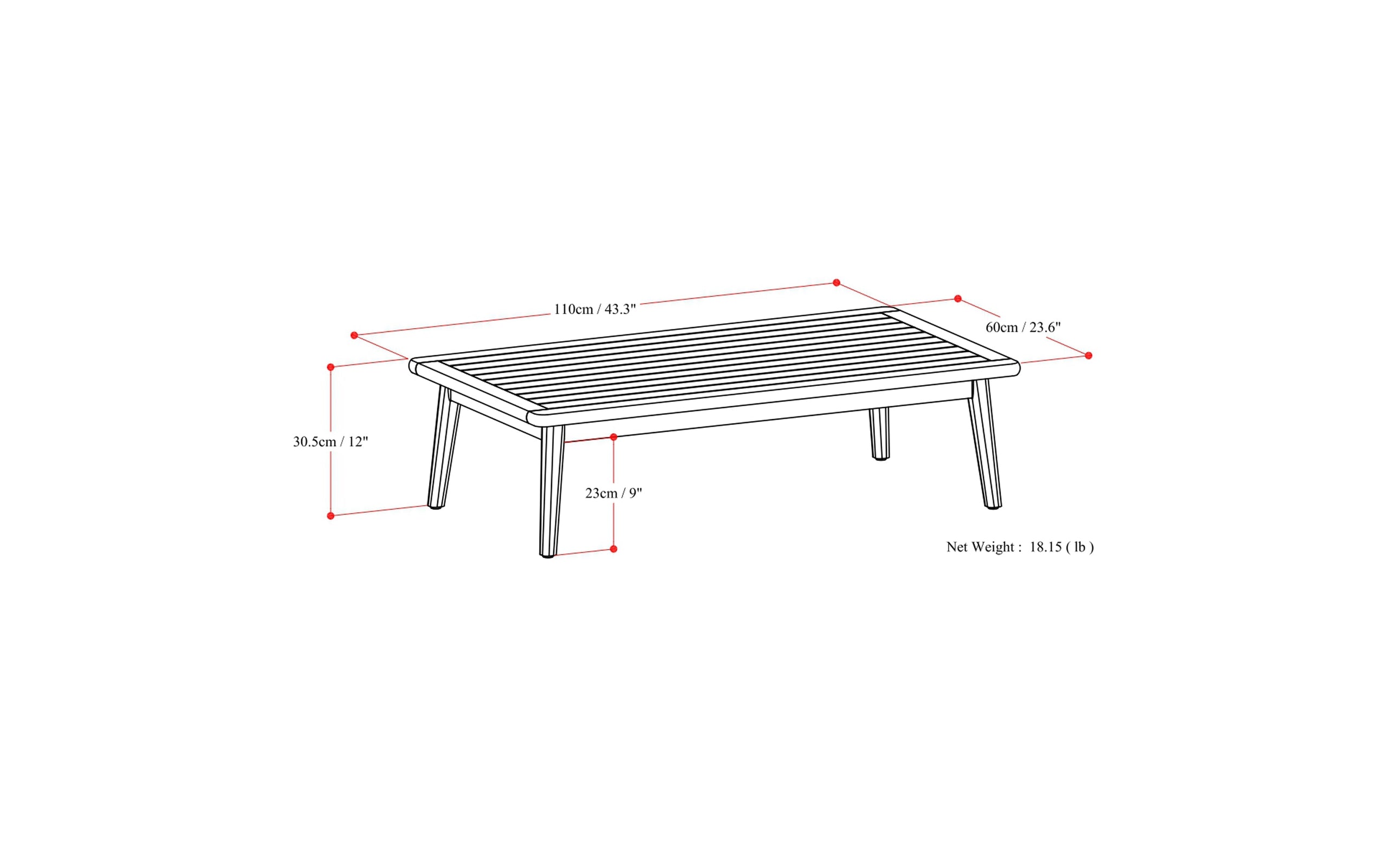 Palmetto Outdoor Coffee Table