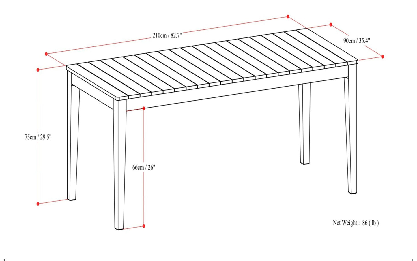 Carmel Outdoor Dining Table