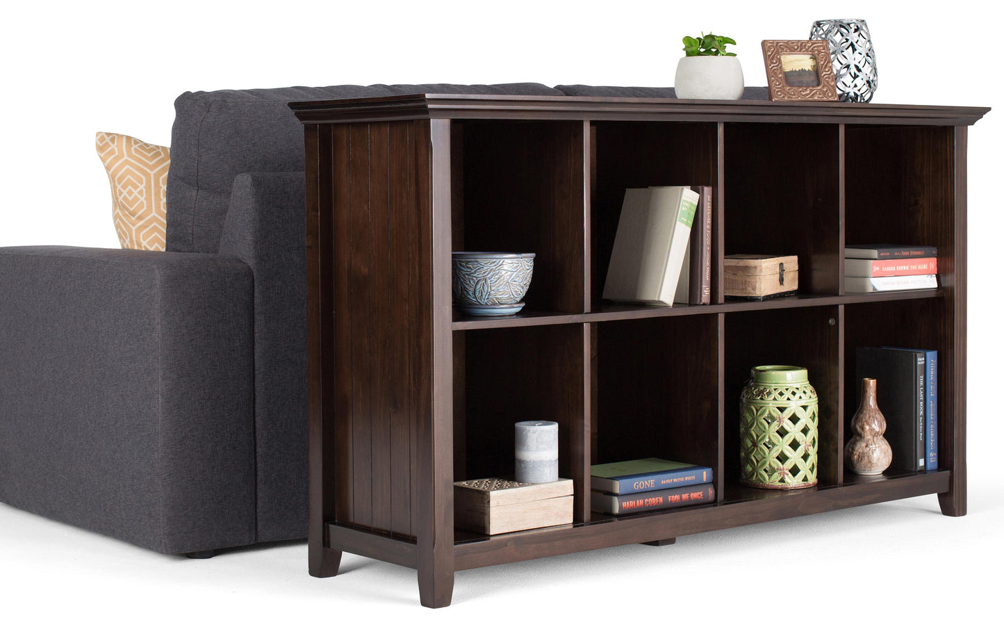 Brunette Brown | Acadian 8 Cube Storage / Sofa Table