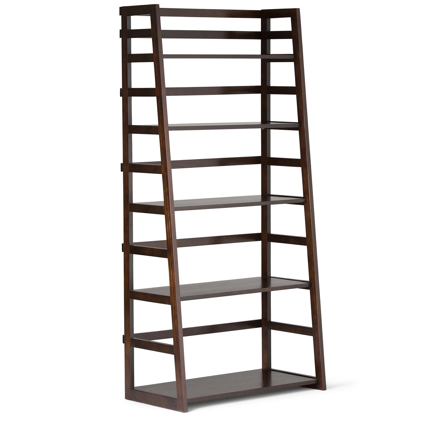 Brunette Brown | Acadian Ladder Shelf Bookcase