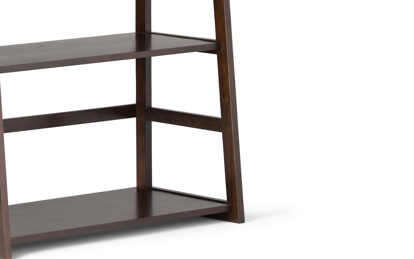 Brunette Brown | Acadian Ladder Shelf Bookcase