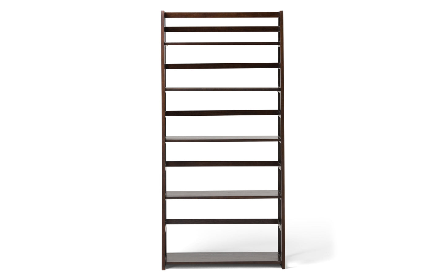 Brunette Brown | Acadian Ladder Shelf Bookcase