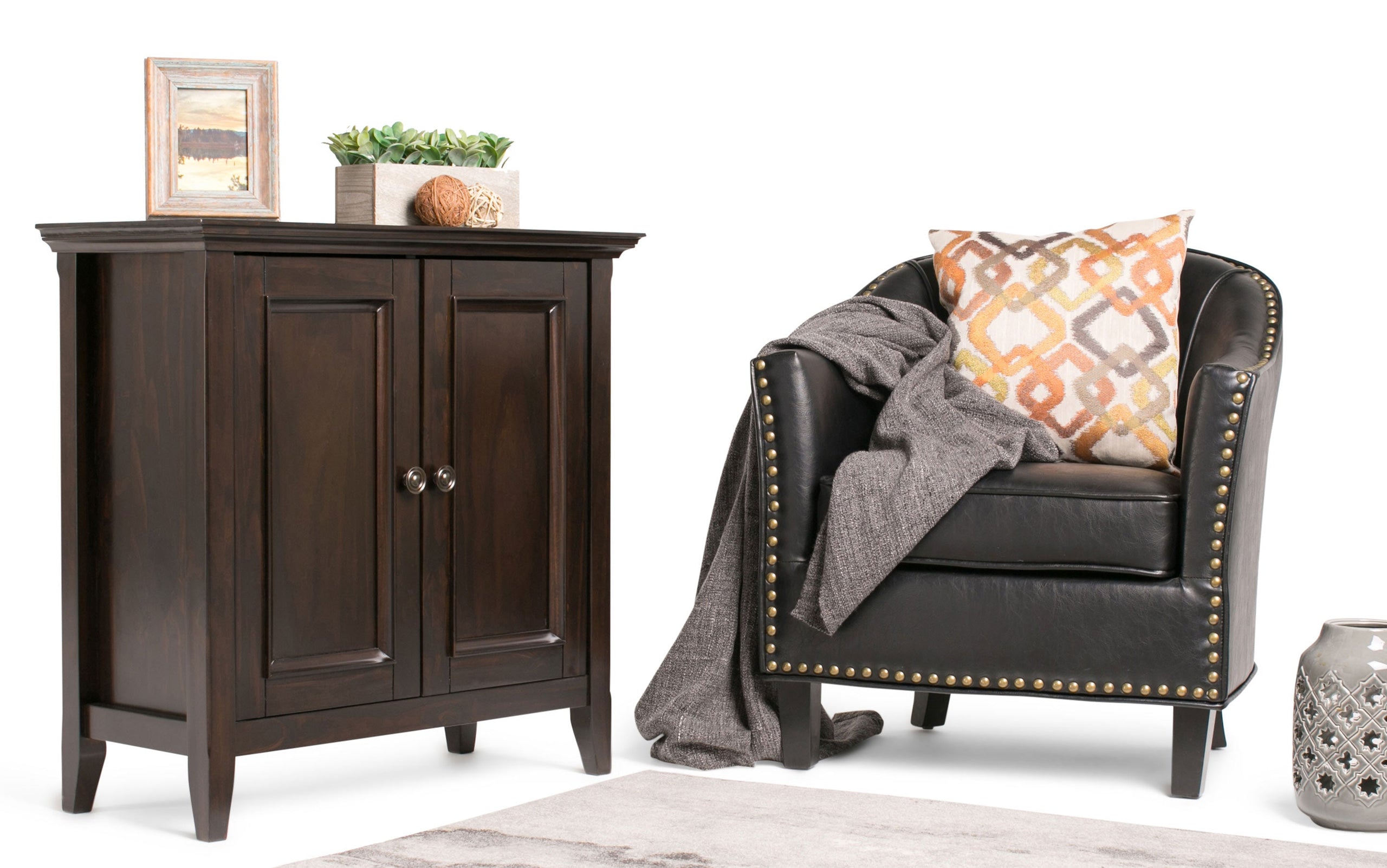 Hickory Brown | Amherst Low Storage Cabinet